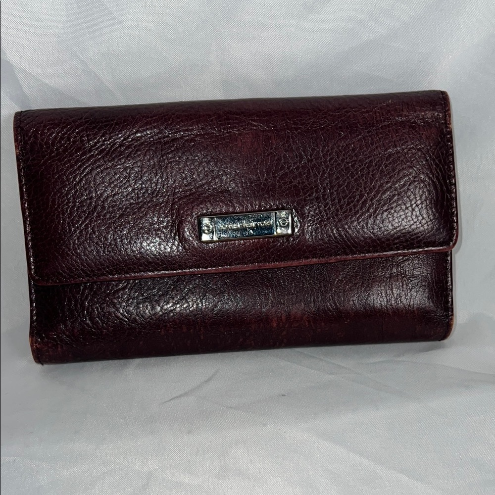 Jones New York Reddish Brown Leather Wallet - 4” x 6.75”